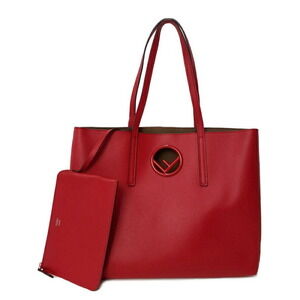 FENDI F Leather Tote Bag
